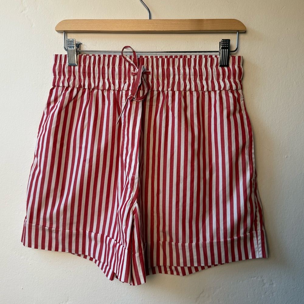 GANNI, Organic Cotton, Striped Shorts, Size 36 / Small / 4